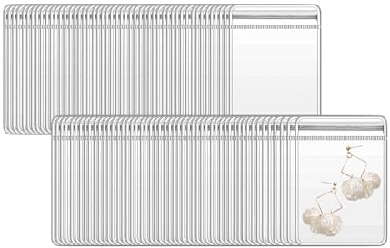 INCAUCA Lot de 100 sacs transparents refermables et étanches avec fermeture éclair pour bijoux, petits sacs de rangement zippés, petits sacs de rangement à fermeture éclair pour pilules