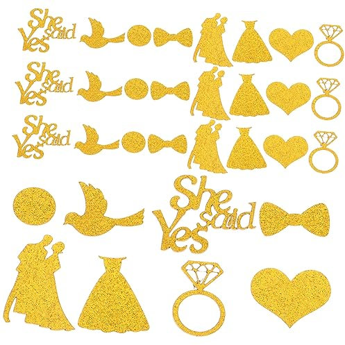 KOMBIUDA Konfetti-dekoration Romantische Liebesthema-tischdekoration Für Hochzeit Größe