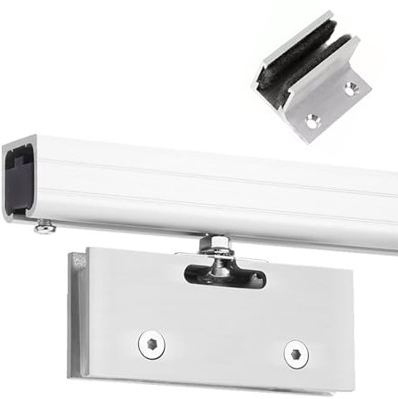 binario per porta scorrevole Kit di binari e ferramenta per porte scorrevoli per impieghi gravosi, binario per porta dell'armadio bypass da 2, 3, 4, 5, 6, 7, 8, 9, 10 piedi, binari per porte a scompar