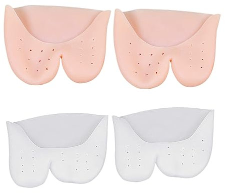 Ipetboom Gel Zehenkappen 2 Paar Zehenschutz Gelkappen Flexible Großzehschutz Polster Mit Belüftungslöchern Wiederverwendbar Für Ballett Fußballen Alltag