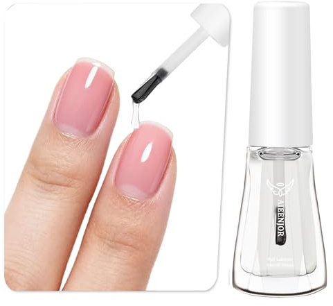 Aieenjor Esmalte de uñas 2 en 1 Base y Top Coat, 10 ml, base y capa superior, brillante, secado rápido, larga duración, esmalte de uñas para manicura DIY
