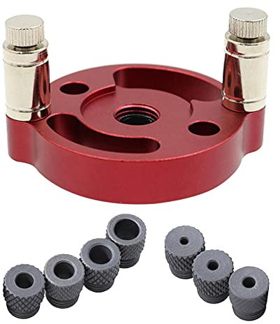 Qianly Goujon Vertical avec Système de Centrage et Bagues de Forage 2 à 10 Mm pour Bois, ROUGE