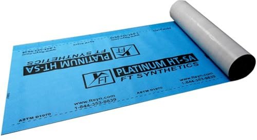 FT Synthetics Platinum HT-SA Ice & Water Roofing Underlayment, 41 mil, 36 x 67', High-Temp, Self-Adhering, Nail Sealable, UV Resistant, ASTM/CSA Certified, Lifetime Warranty
