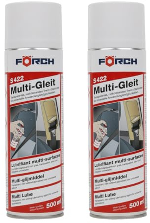 Lubricante Multiusos Transparente en Spray 500 ml S422 - Pack 2 unidades | Uso Profesional y Doméstico | Para Plástico, Goma y Metal | Antiestático y Repelente al Agua - Evita Ruidos, Corrosión