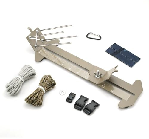 Paracord Armband Jig Kit Werkzeug Weben DIY Maker mit rutschfesten Gummifüßen Edelstahl Schiebestangen-System für Armbänder Schlüsselbänder Seile