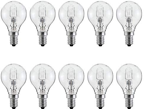 NCC-Licht 10 x Eco Leuchtmittel E14 Tropfen 18W warmweißes Licht, stufenlos dimmbar, Ersatz für Glühlampe 25W