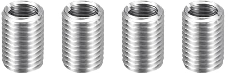 QUARKZMAN 4pcs Insertos Para Reparación Rosca M20x2.5 Macho A M16x2 Hembra | 30mm L, Tuercas Reductoras De Acero Inoxidable Soportes Autoperforantes Métricos Reductor