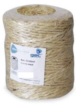 GSC Evolution 2702547 Cuerda de Sisal Ø3.0mmx120M lineales 500gr, Marrón, 120M
