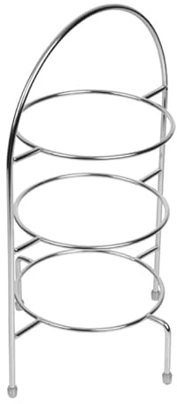 Chef-hub Vintage Style Afternoon Tea Stand | Elegant 3-Tier Cake Stand Frame | Fits Plates up to 21cm | Non-Slip Rubber Feet | 37cm High | Plates Sold Separately SILVER COLOUR