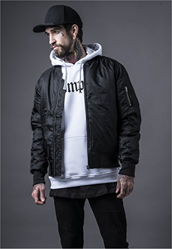 Urban Classics Basic Bomberjacka för män, finns i många olika färger, storlekar S till 5XL, svart, 3XL