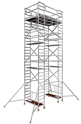 ALTEC AluDeck® 1000 Arbeitsbühne | 5,7m² Fläche| 10m Arbeitshöhe| faltbares Raumgerüst | Rollbock | Made in Germany | Alu Gerüst | Rollgerüst | Fahrgerüst | Arbeitsplattform
