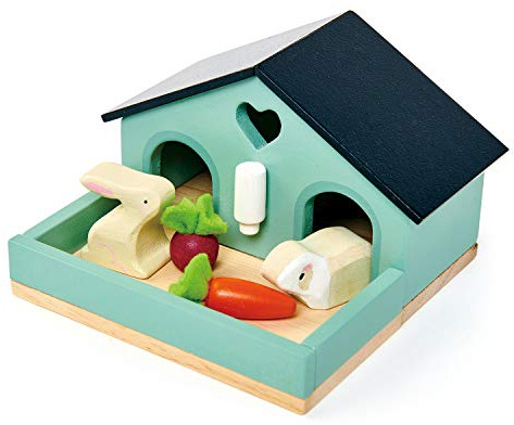 Tender Leaf Toys Pet Rabbit Set - Wooden Dolls House Pet Set