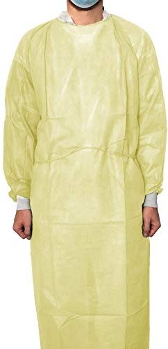 Isolations- Schutzkittel MaiMed Protect Coat ViruGuard, Schutzkittel aus Vlies, gelb, 10 St/Pck.