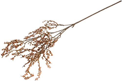 DPI künstlicher weihnachtlicher Beerenzweig mit Glitzer (Kupfer) - 1 Stück - ca. 105 cm - U-Form - Indoor - modern - Weihnachtszweig - Dekozweig - Beerenzweig