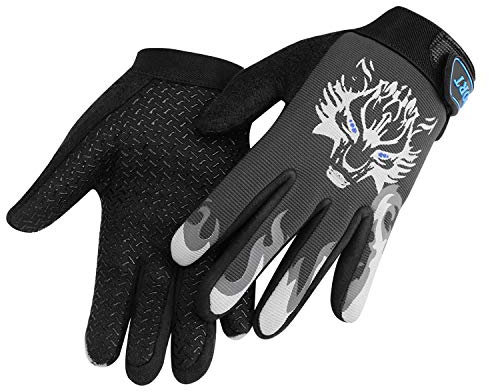 YSXY Kinder Fahrradhandschuhe Handschuhe Radfahren Sport Vollfinger Handschuhe Fäustlinge, dünne, rutschfeste MTB Radhandschuhe für Radsport,Reiten,Fitness für 4-10Jahre Mädchen Jungen