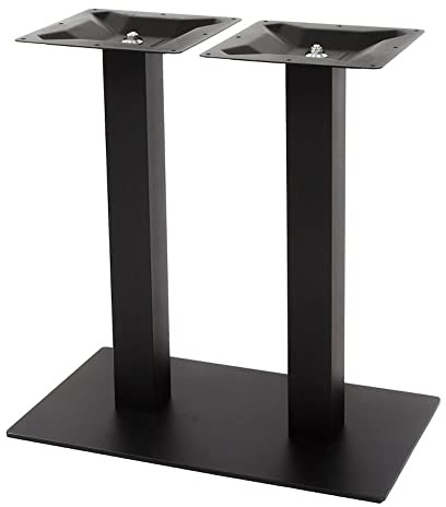 Veggimoebel Doppel-Tischgestell Tischbein schwarz | TBC313S | Metall | Esstisch | Höhe 72 cm | Gewicht 27 kg | Bodenplatte 70x40 cm | max. Tischplattengröße 160x80 cm