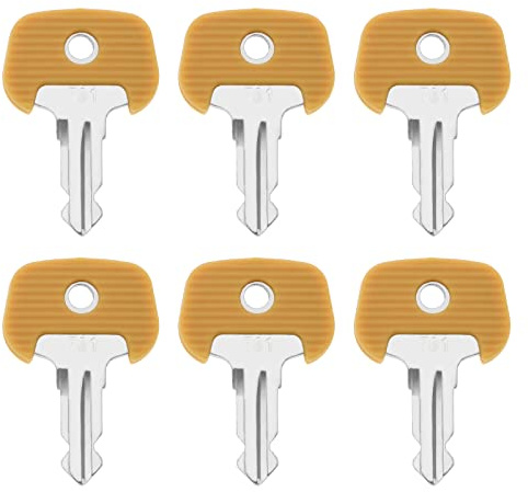 EMSea Lot de 6 clés d'allumage 701 701/28520480 compatibles avec les chariots élévateurs Jungheinrich et les accessoires de rechange