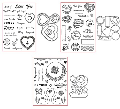 Ostern Stempel und Stanzschablonen Set,Klar Silikonstempel Stanzen,Metall Prägeschablonen Stanzmaschine OsterHasen Ostereier Stanzformen Schablonen Clear Stempel für DIY Journal Scrapbooking Fotoalbum