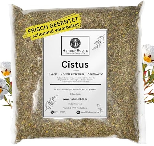 Cistus Zistrose 1000g • entgiften • Steppenrose • Erste Wahl • hoher Wirkstoffanteil • ähnlich Schwedenkräuter • HerbsnRoots