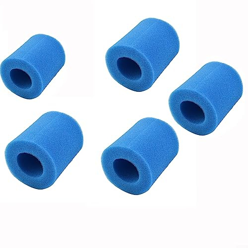 II Filterkartusche, Schwimmbad- und Spa-Filter, einfache Installation, Pool-Reinigungsfilter, für Typ II, waschbar, wiederverwendbar, Schaumstoff-Schwammkartusche, BW58094, 5 Stück