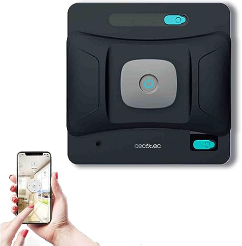 DESHVA Robot lavavetri Automatico Grande Serbatoio dell'Acqua Spruzzo d'Acqua a Due Vie 3 modalità Aspirapolvere per finestre App Telecomando Aspirazione 2800pa Adatto per Interni/Esterni