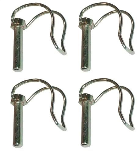 cyclingcolors 4x Perno di Bloccaggio Spine a scatto 11x60mm perni a sgancio rapido molla acciaio anello copiglie tagliaerba tosaerba trattore
