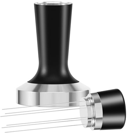 Dropfree Coffee Tamper with Espresso Coffee Stirrer Set, 51mm Espresso with Stainless Steel Base WDT Espresso Distribution Tools for Coffee Machine Accessories