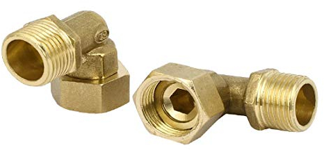 Messing-T-Stück, Schlauchverbindung, Messingverschraubung, Schlauchverschraubungen, Schlauch-Zubehör-Anschlüsse, 1/2 BSP-Außengewinde, Messing, 90, zuverlässige Wirksamkeit, Winkelrohrverschraubungen,
