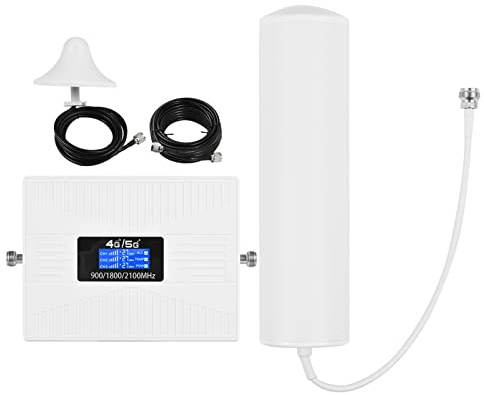 Irfora Signalverstärker-Kit,Signal Booster Kit Telefon Signalverstärker Handy Signal Booster Mobile Signal Repeater Tri Band Signal Booster Repeater mit Zylinderantenne Omnidirektionale Deckenantenne