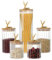 Bocaux en Verre lot de 5,Bocaux Rangement en Verre,Bocaux en Verre Hermétique avec Couvercle,Bocaux épices,1200ml/950ml/630ml Grands Pots de Rangement de Cuisine pour Spaghetti,Céréales,épices,Café