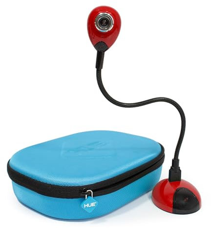 HUE HD Mobile USB Kamera und Visualizer (Kamera in Rot mit Tragetasche)