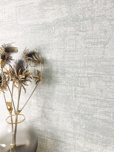 Newroom carta da parati Grigio Aspetto usato Tessuto non Tessuto - Moderno Argento Calcestruzzo Metallico Industriale