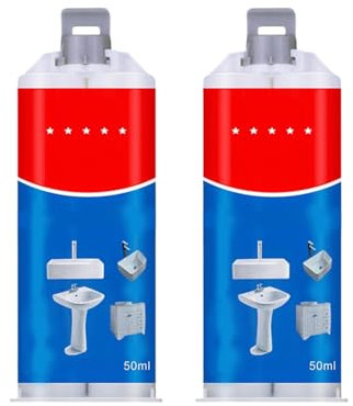 Pasta per riparazione di piastrelle in ceramica | Adesivo per la riparazione di piastrelle in ceramica | Kit per la riparazione delle crepe in porcellana (2 pezzi)