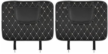 2Stück Leder Auto Rücksitz Anti Kick Pad für VW Passat/Polo/Tiguan/Touareg/Touran/T-Cross/T-ROC/Up, Autositz Rückenlehnenschutz Innere Zubehör mit Tasche,B/B-2PCS
