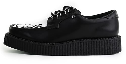 T.U.K Anarchic Creeper Mens & Womens Leather Shoes - Punk Rock Platform Goth Shoes - Brothel Creepers - Wedge Lace Up Shoes
