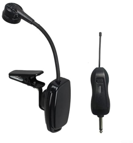 Jayruit Micrófono inalámbrico para saxofón, micrófono UHF inalámbrico, transmisor receptor de saxofón Erhu trompeta (1 en 1 para Erhu)