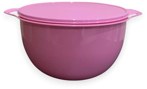 Tupperware Thatsa Mega Bowl Rührschüssel 42 Tassen 10L rosa mit passendem Deckel