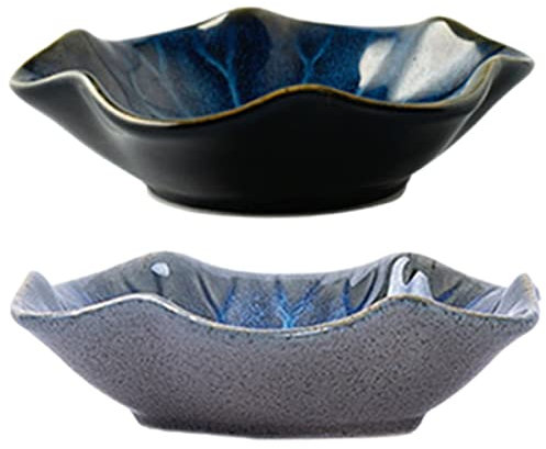 Cabilock 2 Piezas Plato De Reposabolas De Té Plato para Salsa Mojar Diseño Exquisito para Uso El Hogar para Refrigerios