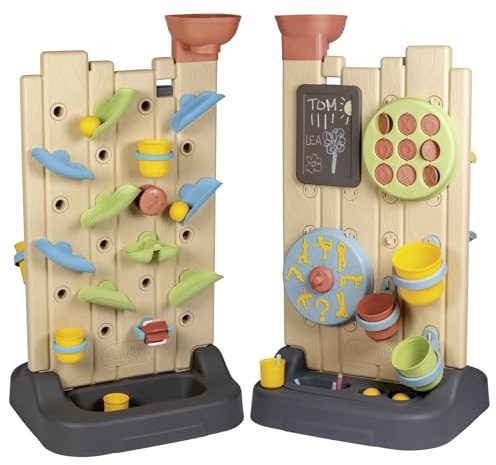 Smoby Life - Activity Wall - aus 84% Recyclingmaterial - Interaktiver Spielwand mit 6 Aktivitäten & 29 Zubehörteilen - Für drinnen & draußen - Ab 2 Jahre