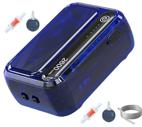 Bomba de Aire del Acuario, Bomba de Aire Acuario | Fish Tank Airator USB Carga,Bomba de Aire Ajustable portátil Airator Tranquilo para la hidroponía de estanques de Peces
