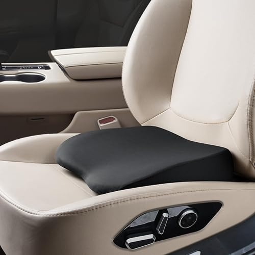 UUE Keilkissen Auto & Bürostuhl, Ergonomisches Memory Foam Sitzkissen (32×41×9 cm), Orthopädisches Stuhlkissen für Fahrersitz, Rollstuhl & Zuhause, Schwarz​