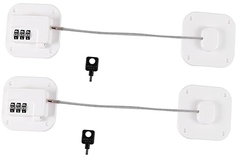 Toddmomy Lot de 2 Serrures à Code pour Armoires et Réfrigérateurs, Système de Chiffrement, Protection Personnelle, Plastique et Métal, Sécurité sans Perçage