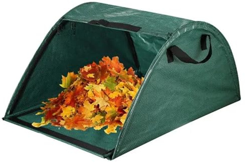 Trädgårdsavfallssäckar, 100L stor sopskyffel med handtag, trädgårdspåsar av formgjuten material for enkel avfallshantering