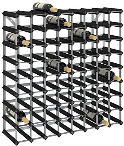 Meubles, armoires et rangement, casiers à vin, casier à vin pour 72 bouteilles en pin massif noir