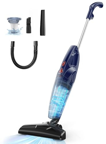 Aspiron 6-in-1 Corded Stick Vacuum Cleaner, 20KPa Handheld Carpet Cleaner with 1L Capacity, 10M Cable, 600 W Handheld Vacuum Cleaner for Sofas, Carpet, Tiles