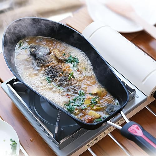 Sartén ovalada con forma de pescado – Sartén ovalada Fissh Shsaped | Pasn, parrilla de barbacoa, freidora de servir con revestimiento antiadherente, Rying, Grilling,