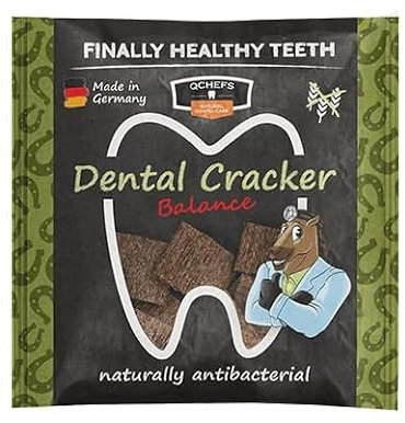 QCHEFS Galleta para cepillos de dientes Balance Caballo cuidado dental natural sin cepillo – golosinas saludables contra el sarro y el mal aliento - limpieza diaria de los dientes
