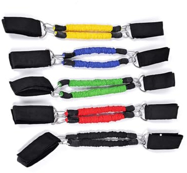 Bande de Résistance Élastique pour Entraînement Intérieur et Taekwondo | Latex et Tissu Métal, Facile à Utiliser, Résistance Confortable, pour Instructeurs Personnels et Seniors Couleur Aléatoire
