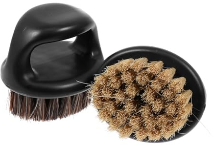 EPIGEIST 2 Stück Bartpflege Bürsten Wildschweinborsten Bartbürste Männer Bart Styling Werkzeug für Gleichmäßiges Balm Verteilen und Hautmassage Handlich Professionell für Bartpflege Herren