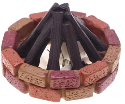 LeeQinersw Miniatur Lagerfeuer Ornament, Puppenhauszubehör für Selbstgemachte Mikrolandschaften
